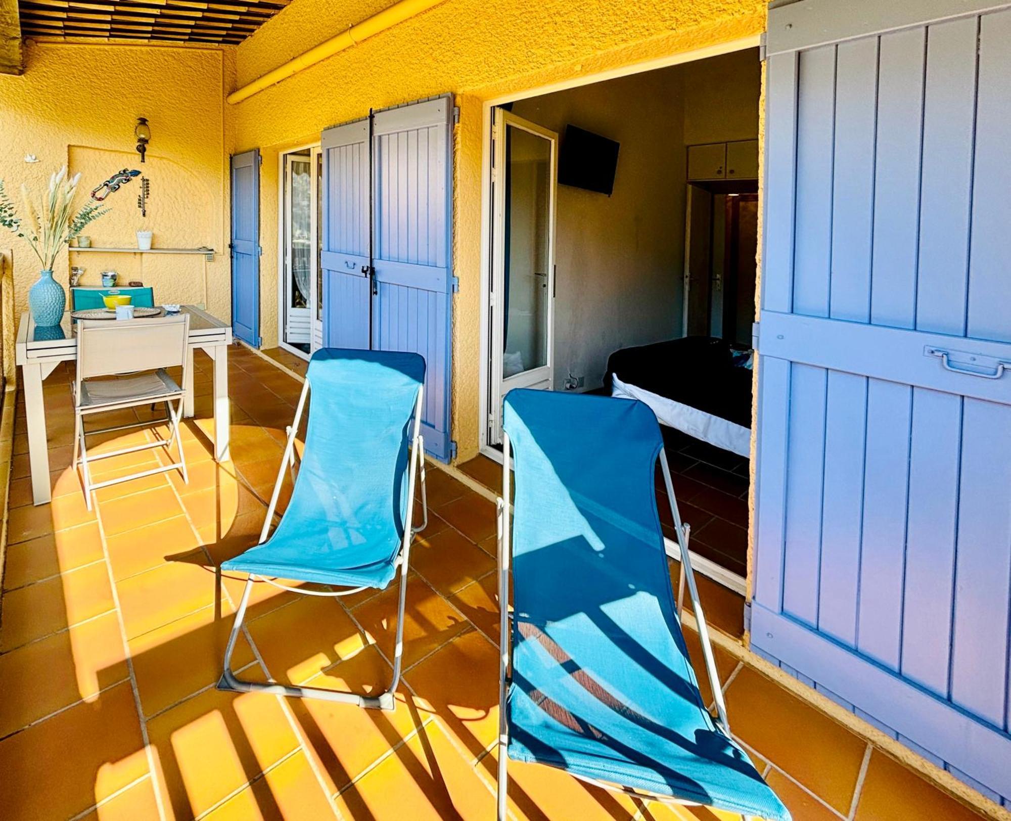 Charmant deux pièces avec une vue imprenable sur la crique Nôtre-Dame Théoule-sur-Mer Exterior foto